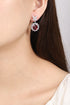S925 silver natural garnet earrings W 9.3ct