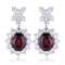 S925 silver natural garnet earrings W 9.3ct