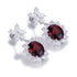 S925 silver natural garnet earrings W 9.3ct