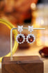 S925 silver natural garnet earrings W 9.3ct