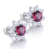 S925 silver natural garnet earrings W 2.77ct