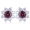 S925 silver natural garnet earrings W 2.77ct