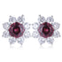 S925 silver natural garnet earrings W 2.77ct