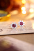 S925 silver natural garnet earrings W 2.77ct
