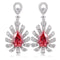 S925 sterling silver cultured Pala Pala earrings A 5ct