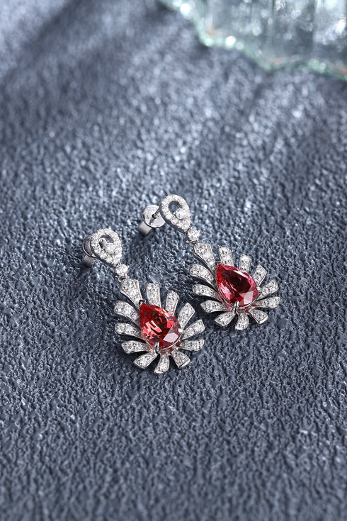 S925 sterling silver cultured Pala Pala earrings A 5ct