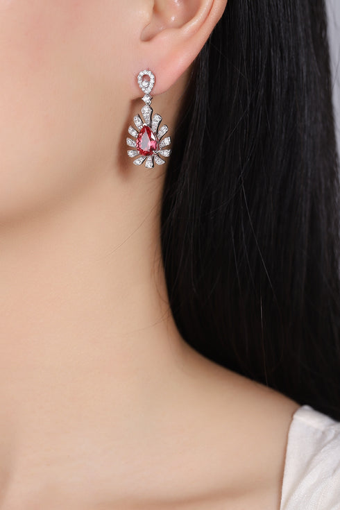 S925 sterling silver cultured Pala Pala earrings A 5ct