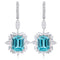 S925 silver cultured Paraiba earrings A 18.27ct