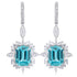 S925 silver cultured Paraiba earrings A 18.27ct