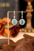 S925 silver cultured Paraiba earrings A 18.27ct