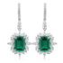 S925 Silver Cultured Emerald Earrings A 9.22ct