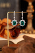 S925 Silver Cultured Emerald Earrings A 9.22ct
