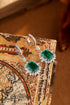 S925 Silver Cultured Emerald Earrings A 9.22ct