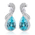 S925 sterling silver cultured Paraiba Earrings W 10.6ct