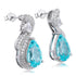 S925 sterling silver cultured Paraiba Earrings W 10.6ct