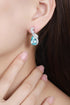 S925 sterling silver cultured Paraiba Earrings W 10.6ct
