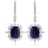 S925 silver cultured sapphire earrings A 14.32ct