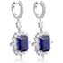 S925 silver cultured sapphire earrings A 14.32ct