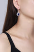 S925 silver cultured sapphire earrings A 14.32ct