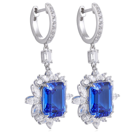 S925 silver cobalt spinel earrings A 12.73ct