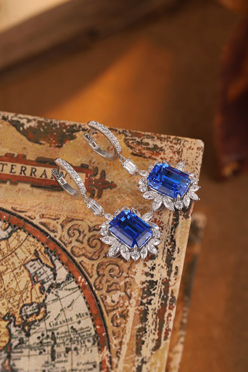 S925 silver cobalt spinel earrings A 12.73ct