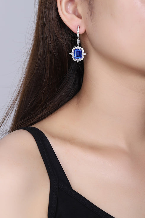 S925 silver cobalt spinel earrings A 12.73ct