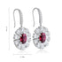 S925 silver natural garnet earrings W 2.04ct