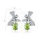 S925 silver natural peridote earrings A 2.61ct