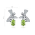 S925 silver natural peridote earrings A 2.61ct
