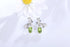 S925 silver natural peridote earrings A 2.61ct