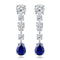 S925 silver cultured sapphire earrings W