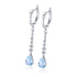 S925 silver cultured aquamarine earrings A 3.07ct
