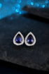 S925 sterling silver cultured sapphire earrings A 2.95ct