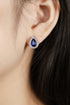 S925 sterling silver cultured sapphire earrings A 2.95ct