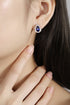 S925 sterling silver cultured sapphire earrings A 2.95ct