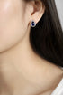 S925 sterling silver cultured sapphire earrings A 2.95ct