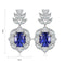 S925 silver cultured sapphire earrings W 5.09ct