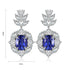 S925 silver cultured sapphire earrings W 5.09ct
