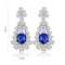 S925 silver cultured cobalt spinel earrings W 4.5ct