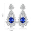S925 silver cultured cobalt spinel earrings W 4.5ct