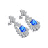 S925 silver cultured cobalt spinel earrings W 4.5ct