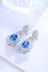 S925 silver cultured cobalt spinel earrings W 4.5ct