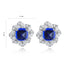 S925 silver cultured sapphire sugar-colored tower earrings W 4.46ct