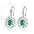 S925 silver cultured emerald earrings W 1.45ct