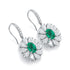 S925 silver cultured emerald earrings W 1.45ct