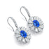 S925 silver cobalt spinel earrings W 1.91ct