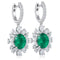 S925 sterling silver cultured emerald earrings W 5.01ct