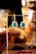 S925 sterling silver cultured emerald earrings W 5.01ct