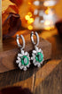 S925 sterling silver cultured emerald earrings W 5.01ct
