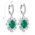 S925 sterling silver cultured emerald earrings W 5.01ct